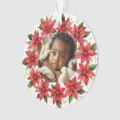 Baby's First Christmas 2025 Poinsettia Wreath  オーナメント (正面)