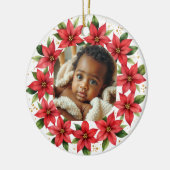Baby's First Christmas 2025 Poinsettia Wreath セラミックオーナメント (左)
