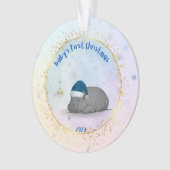 Baby's First Christmas - Acrylic Hippo Ornament オーナメント (正面)