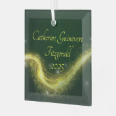 Baby's First Christmas Birth Detail Keepsake Gift ガラスオーナメント (正面左)