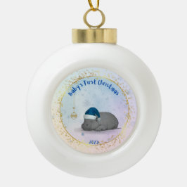 Baby's First Christmas - Ceramic Hippo Ornament セラミックボールオーナメント
