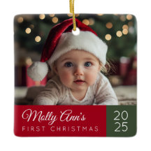 Baby's First Christmas Ceramic Ornament