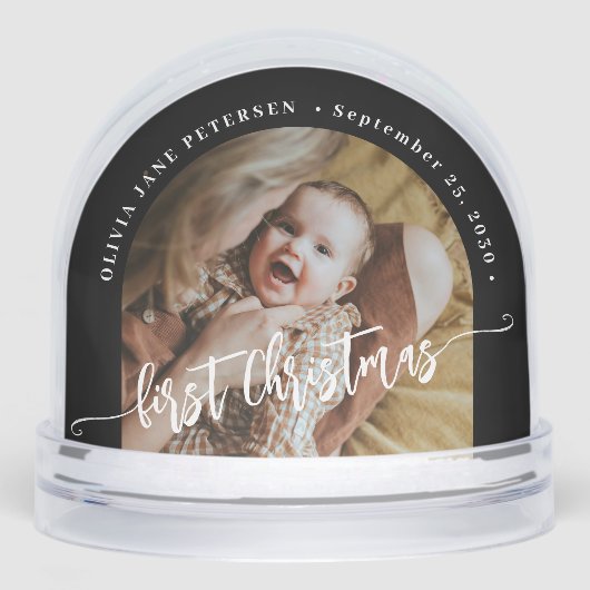 Baby's first Christmas custom 2 photo personalized (正面)