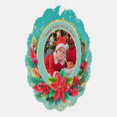 Baby's First Christmas Custom Name Photo Keepsake オーナメントカード (右)