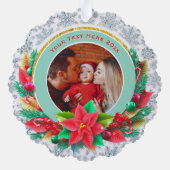 Baby's First Christmas Custom Name Photo Keepsake オーナメントカード (裏面)