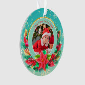 Baby's First Christmas Custom Name Photo Keepsake オーナメント (正面)