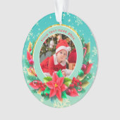 Baby's First Christmas Custom Name Photo Keepsake オーナメント (正面)