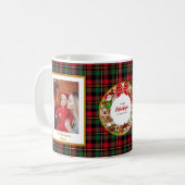 Baby's First Christmas Custom Name Photo Keepsake コーヒーマグカップ (正面左)