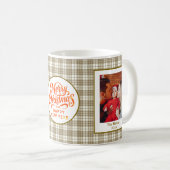 Baby's First Christmas Custom Name Photo Keepsake コーヒーマグカップ (正面右)