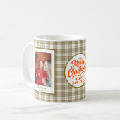 Baby's First Christmas Custom Name Photo Keepsake コーヒーマグカップ (正面左)