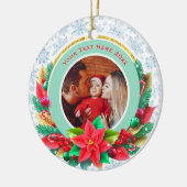 Baby's First Christmas Custom Name Photo Keepsake セラミックオーナメント (左)