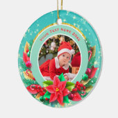 Baby's First Christmas Custom Name Photo Keepsake セラミックオーナメント (左)