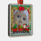 Baby's First Christmas Custom Name Photo Keepsake メタルオーナメント (右)