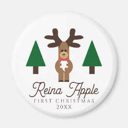 Baby's First Christmas Cute Reindeer Magnet マグネット