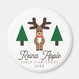 Baby's First Christmas Cute Reindeer Magnet マグネット