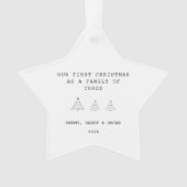 Babys First Christmas/Family Of 3 Star Ornament オーナメント (正面)