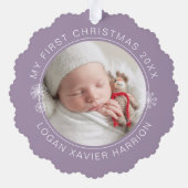 Baby's First Christmas Keepsake Photo オーナメントカード (裏面)