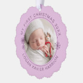 Baby's First Christmas Keepsake Photo オーナメントカード (左)