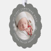 Baby's First Christmas Keepsake Photo オーナメントカード (左)