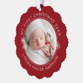 Baby's First Christmas Keepsake Photo オーナメントカード (左)