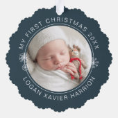 Baby's First Christmas Keepsake Photo オーナメントカード (裏面)