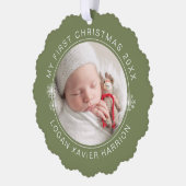 Baby's First Christmas Keepsake Photo オーナメントカード (左)