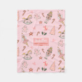 Babys First Christmas Nutcracker フリースブランケット (正面)