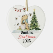 Baby's First Christmas Ornament | Bear & Bees Cust セラミックオーナメント (右)