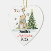 Baby's First Christmas Ornament | Bear & Bees Cust セラミックオーナメント (左)