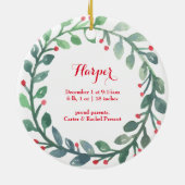 Baby's First Christmas Ornament | Christmas セラミックオーナメント (裏面)