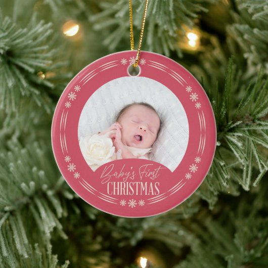 Baby's First Christmas Ornament Design セラミックオーナメント (ツリー)