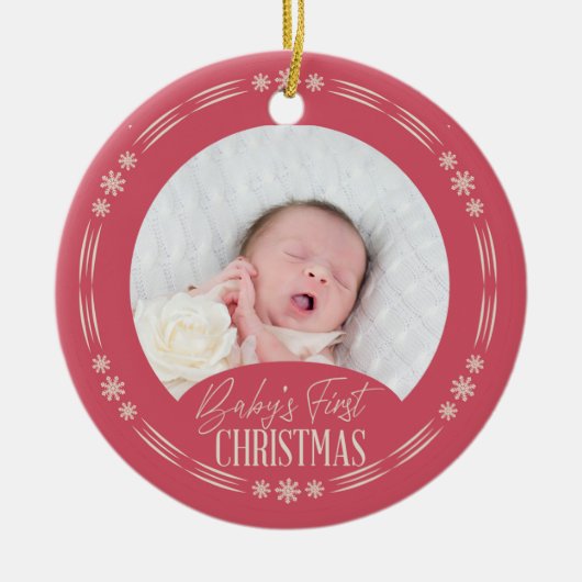 Baby's First Christmas Ornament Design セラミックオーナメント (正面)