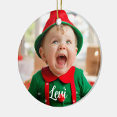 Baby's First Christmas Ornament | Trainee Elf セラミックオーナメント (左)