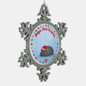 Baby's First Christmas - Pewter Hippo Ornament スノーフレークピューターオーナメント (左)