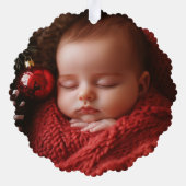 Baby's First Christmas Photo オーナメントカード (裏面)