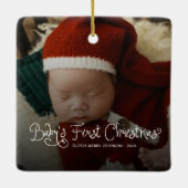 Babys First Christmas  Photo  セラミックオーナメント (裏面)