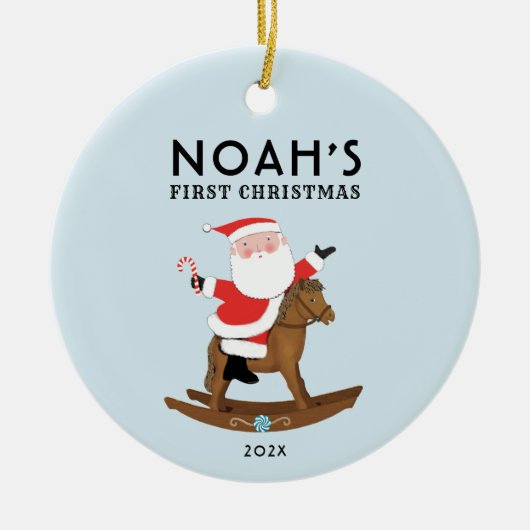 Baby's First Christmas Photo Keepsake セラミックオーナメント (正面)