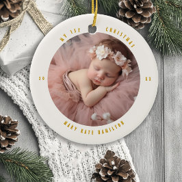 Baby's First Christmas Photo Keepsake セラミックオーナメント