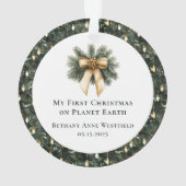 Baby's First Christmas Photo Keepsake Ornament オーナメント (裏面)