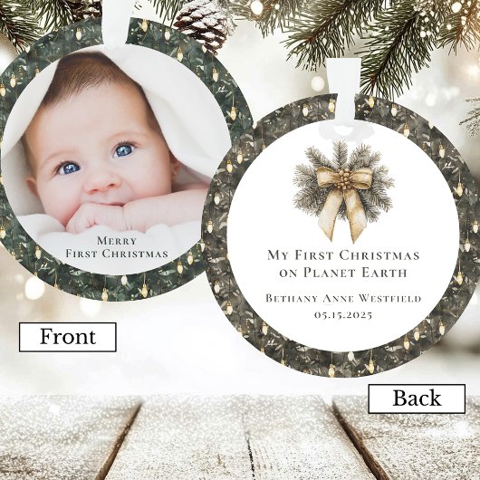 Baby's First Christmas Photo Keepsake Ornament オーナメント