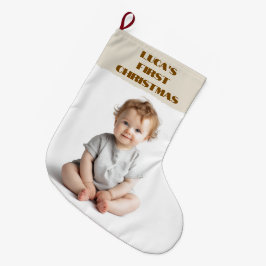 Baby's First Christmas  Photo & Name Stocking ラージクリスマスストッキング