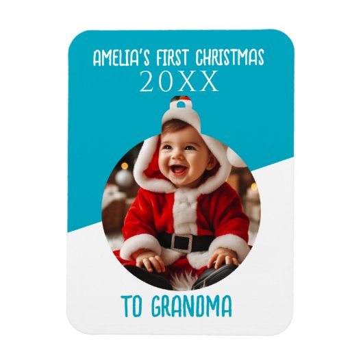 Baby's First Christmas Photo Ornament Keepsake  マグネット (縦)