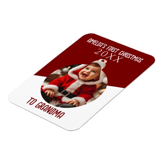 Baby's First Christmas Photo Ornament Keepsake  マグネット (左側)