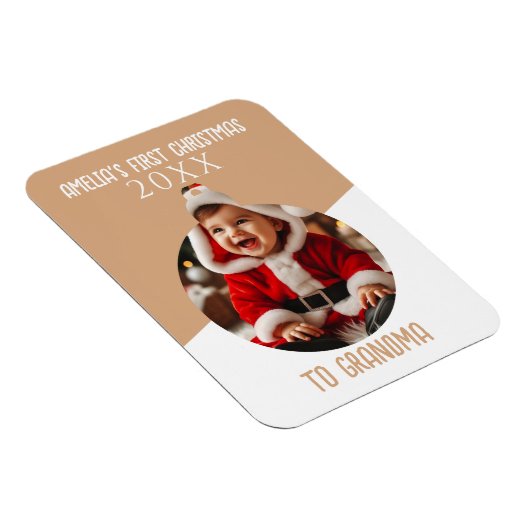 Baby's First Christmas Photo Ornament Keepsake  マグネット (右側)