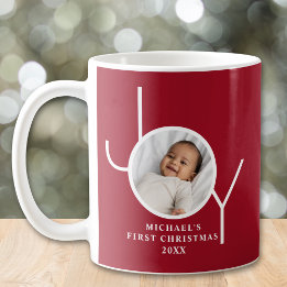 Baby's First Christmas Photo Red コーヒーマグカップ