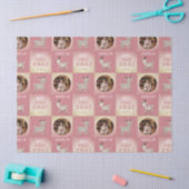 Baby's First Christmas Pink Deer Photo 薄葉紙 (クラフト)