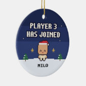 Baby's First Christmas Player 3 Pixel Ornament セラミックオーナメント (右)