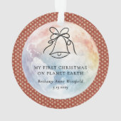 Baby's First Christmas Terracotta Photo Keepsake オーナメント (裏面)