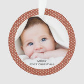 Baby's First Christmas Terracotta Photo Keepsake オーナメント (正面)