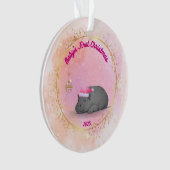 Baby's First ChristmPygmy Hippo Christmas Ornament オーナメント (正面)